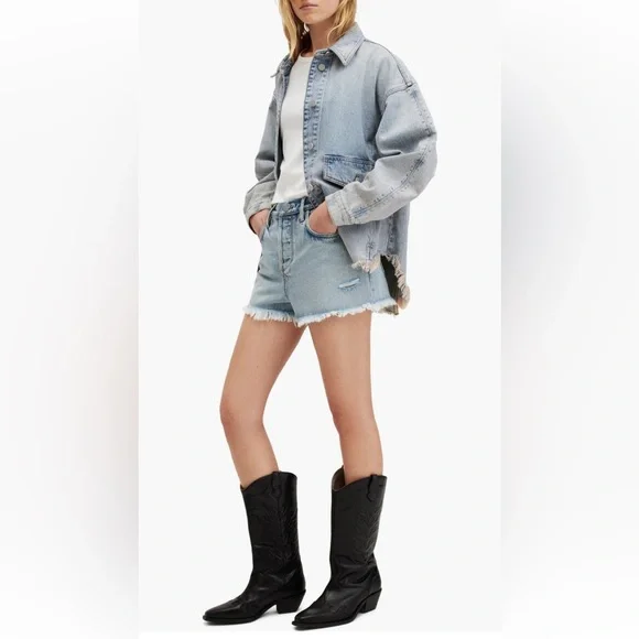 Allsaints Hettie Denim Shaket - Picture 2 of 8